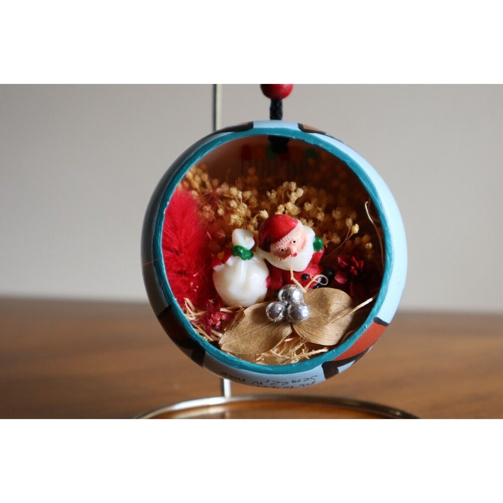 M Toya Signed Jemez Pueblo New Mexico Native American Pottery 3" Ornament Santa